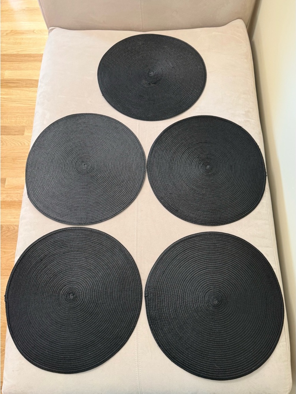 Set of Five Round Placemats
